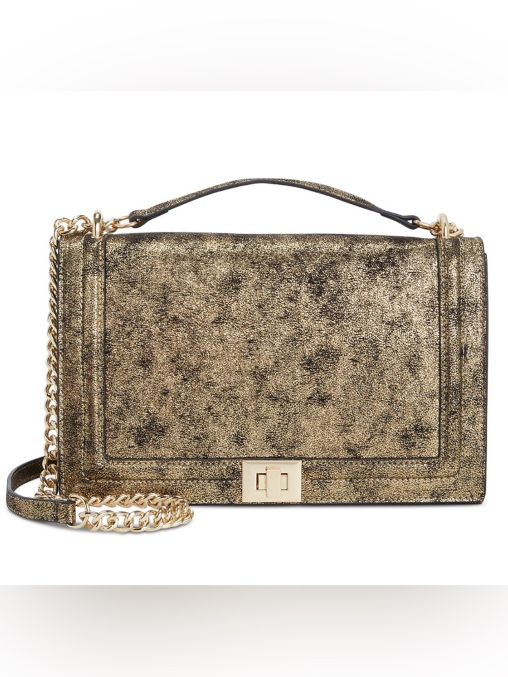 I.N.C. International Concepts Ajae Flap Metallic Shoulder Bag,